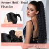 Long Curly Wavy Claw Clip Ponytail Extension 22inch Hairpiece for