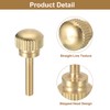 sourcing map M3x16mm Knurled Thumb Screws, 6pcs Brass Knurled Thumb