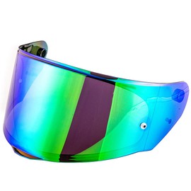 JQF Gear Motorcycle Helmet Visor for Assault/Rapid/Stream Outer Face Shield Motorcycle Helmet Accessories (Chrome Green)