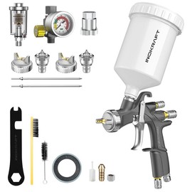 INOKRAFT DRZZLE D1-LVLP Spray Gun Premium&Baisc Kit, Paint Gun for Cars & House DIY Painting, 1.3/1.5/1.7mm Nozzles, accessories, springtok - type: Premium Kit