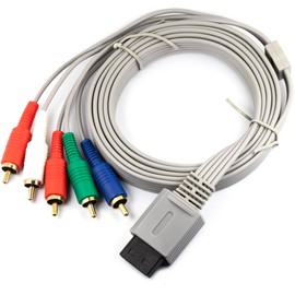 whiteeeen AV Component Cable 16 Pin 5 Wires for Wii/Wii U 1.8Meter / 6FT