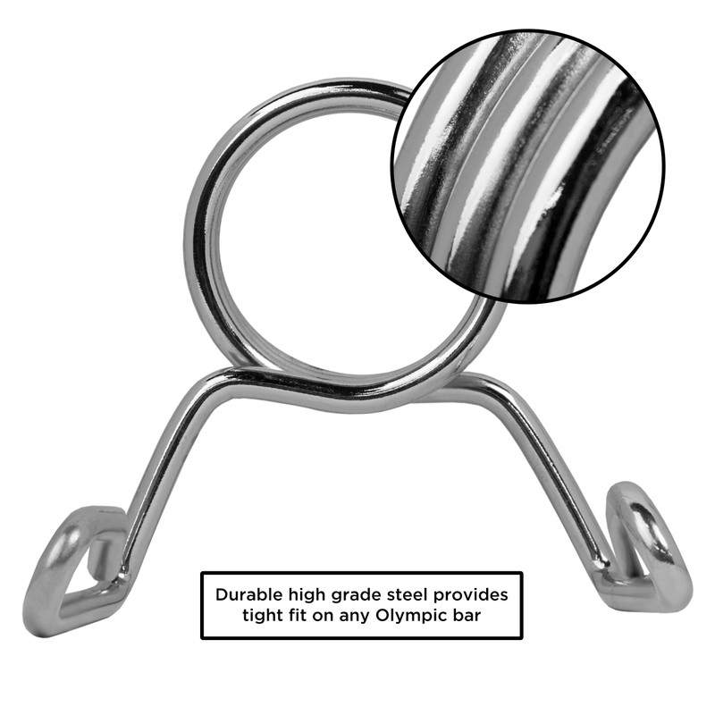 JLL® Olympic 2" Spring Lock Collars, Sold in Pairs, Weight