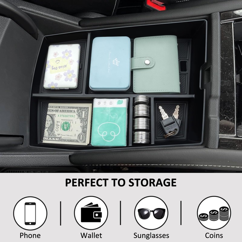 TOPINSTALL 26 New Console Organizer Compatible with 2024-2026 VW Atlas/Atlas