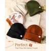YANIBEST - Gorro de punto con forro de satén para