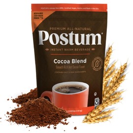 Postum Postum Cocoa Blend Flavor Coffee Substitute Caffeine Free Delight with Roasted Wheat Bran & Molasses (42oz) | Natural, Non-GMO, Vegan & Healthy Coffee Alternative Caffeine Free Hot Chocolate