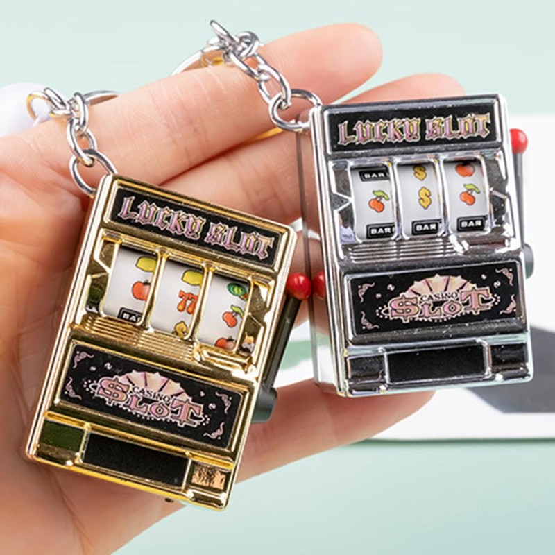 6 Pcs Keychain Toys Slot Machine Key Chain Fun Car