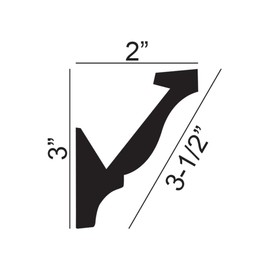 Architectural Products by Outwater 8 Feet (32 Feet Total) Peel and Stick Crown Molding, 4 Pack, White