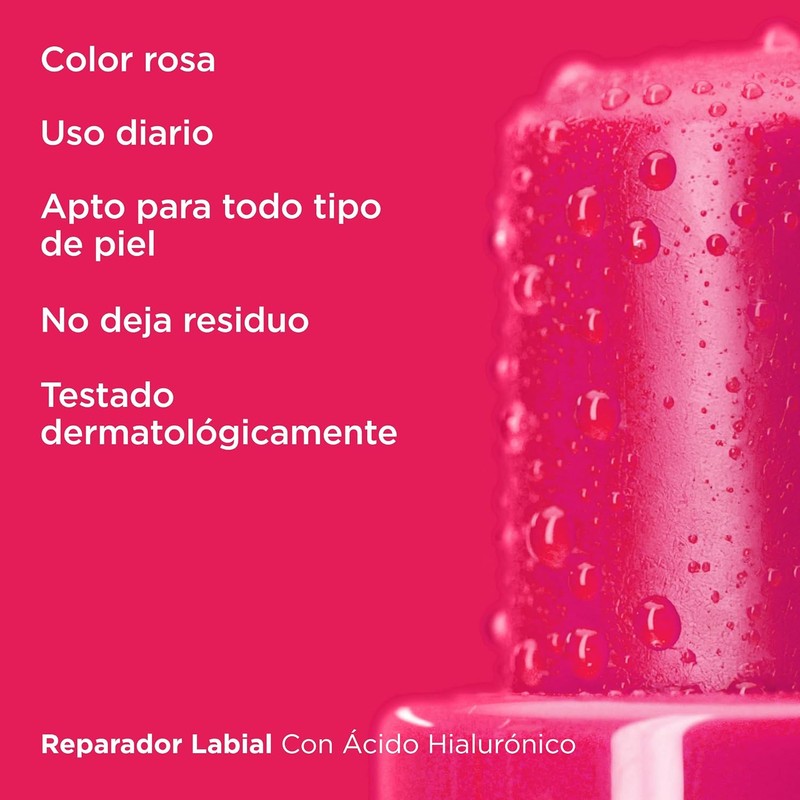 Bálsamo labial hidratante ISDIN Rosa con ácido hialurónico – 24h