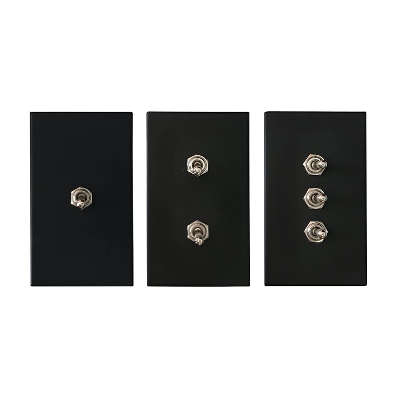 Aruastudio Retro Interior Light Switch ON-Off Set, Switch Panel, Toggle