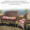 RSH DECOR: Tufted Wicker Loveseat Cushion | 44” x 22"