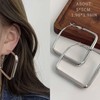 Large Square Hoop Earrings for Women Golden Large Hoop Earrings