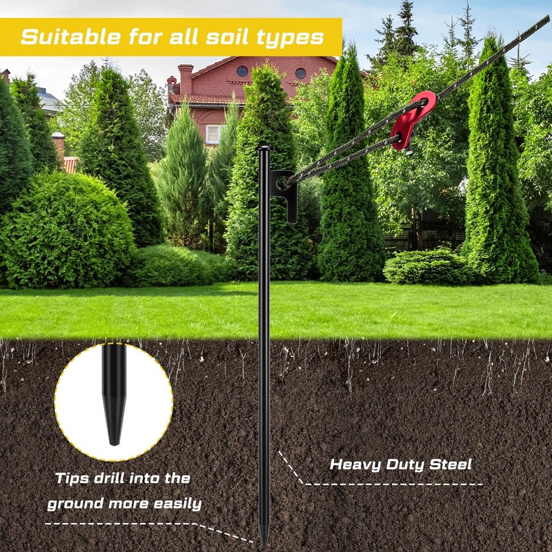 Sintuff 36 Pcs Heavy Duty Tree Stake Kits Stake and