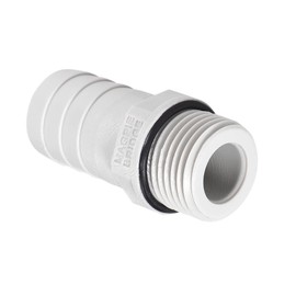 sourcing map Pack of 6 PVC Hose Connectors 19 mm or 47/64 Inch with Barb x 3/4 Inch G Plug Pipe Hose Nozzle Water Connection Extension