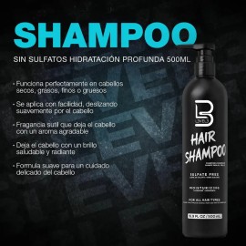 Shampoo L3 Level 3 Sin Sulfatos Hidratación Profunda 500ml