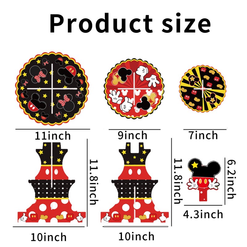 Cute Mouse Cupcake Stand, Large 3-Tier Cartoon Cupcake Holder for