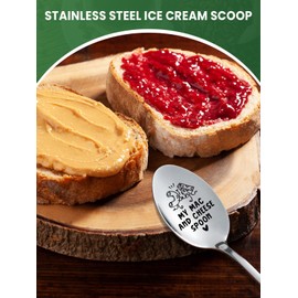 Levaukiem My Mac and Cheese Spoon, Funny Coffee Dessert Spoon, Gifts for Cheese Mmacaroni Lovers, Kids, Sister, Women, Friends, Birthday Christmas Gifts