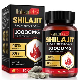Hatmanlabs Himalayan Shilajit Resin, supplement, 85+ Clean Trace Minerals & Fulvic Acid for Energy, Body optimum, healthcare edible(60pcs) - Specification: Himalayan Shilajit Resin(60pcs)*2