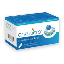 Koeay ANKUBERO Magnesium 375 forte, Magnesium hochdosiert, 120 Kapseln aus ?sterreich mit 375mg Magnesium-Oxid, nur 1 Kapsel pro Tagesdosis