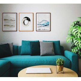 VAUWINEK 16x20 Picture Frame, Display Photos 11x14 with Mat or 16x20 without Mat, Made of Solid Natural Walnut Wood with Plexiglass Vertical Horizontal Wall Mounted Gallery Poster Frame