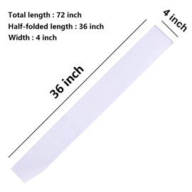 DJDZ DJDZ 4 Pack White Blank (Plain) Satin Sash Party Accessory for Party,Wedding Decorations and DIY - Design Your Own Sash (White)