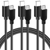 USB C to Micro USB Cable 6 FT (3-Pack), Flexible