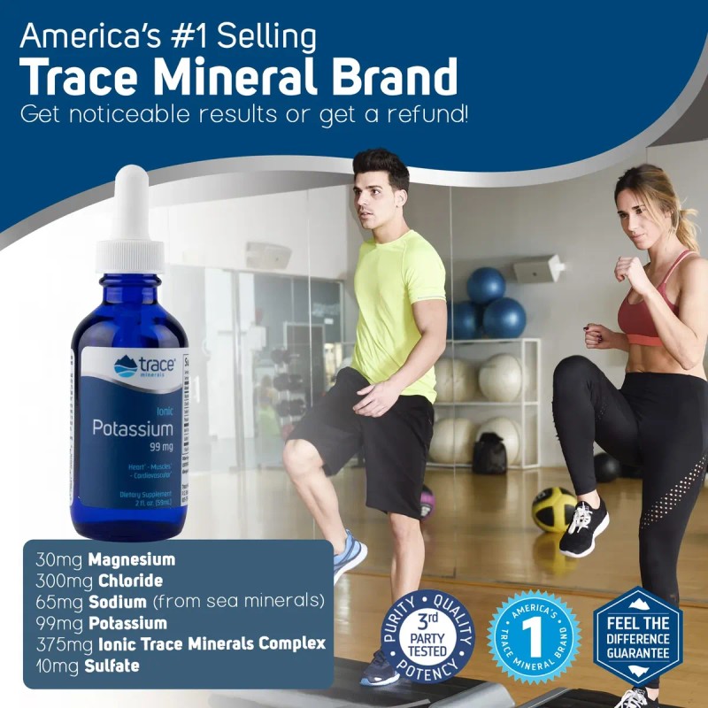Trace Minerals Research Liquid Ionic Potassium Supplement, 2
