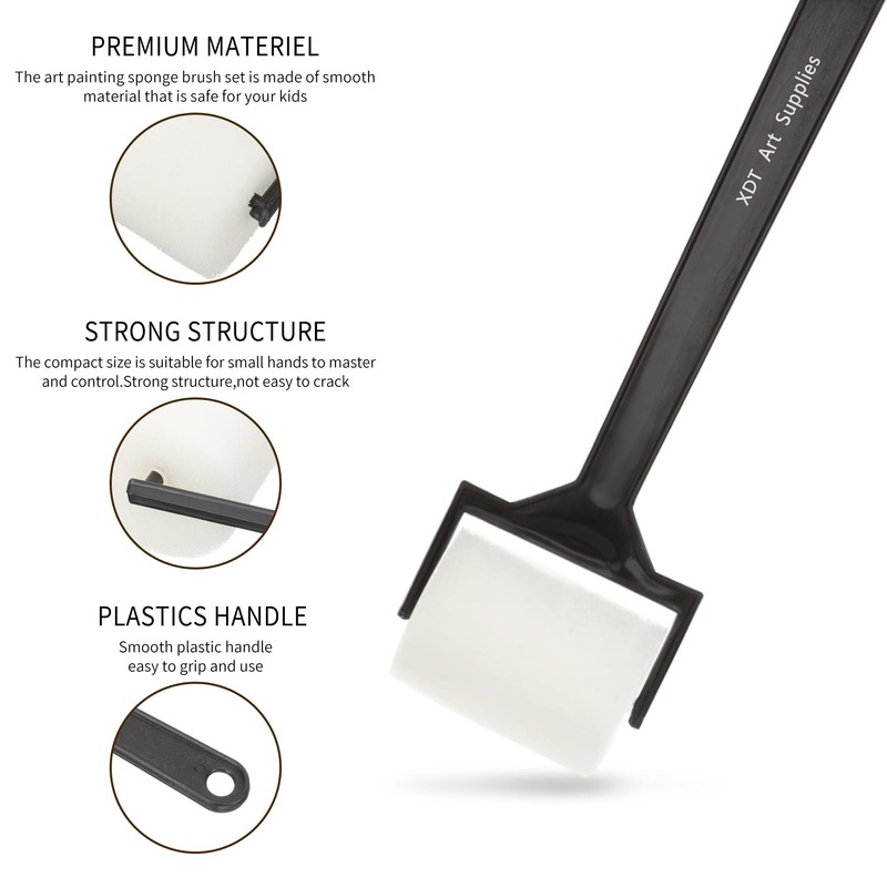 XDT 1Inch Foam Roller & Sponge Roller Set – 12