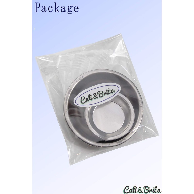 Cali&Brita [Stainless Steel Paint Plate Set of 10] Paint Dishes,