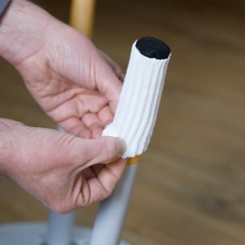 Relaxdays Chair Leg Socks, Set of 24, Furniture Socks for Chair & Table, Floor Protection, Elastic, Round Chair Stockings, White