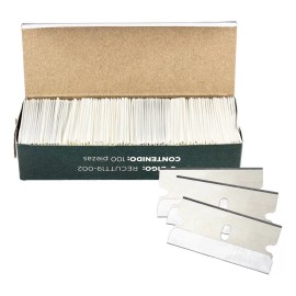 CNX Caja De Cuchillas De Repuesto Hechas De Acero De 19mm 100 Pz