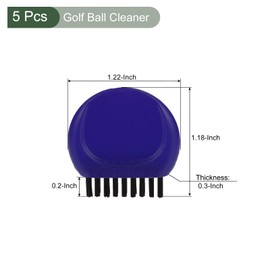 YOKIVE 5 Pcs Mini Golf Club Brushes, Pocket Golf Club Groove Brush | Cleaning Golf Heads Golf Ball, Great for Golf Course Exercise (Blue, 1.18x1.22-Inch)