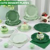 NatNarr Sage Green Plates and Napkins Set, Gradient Green Party