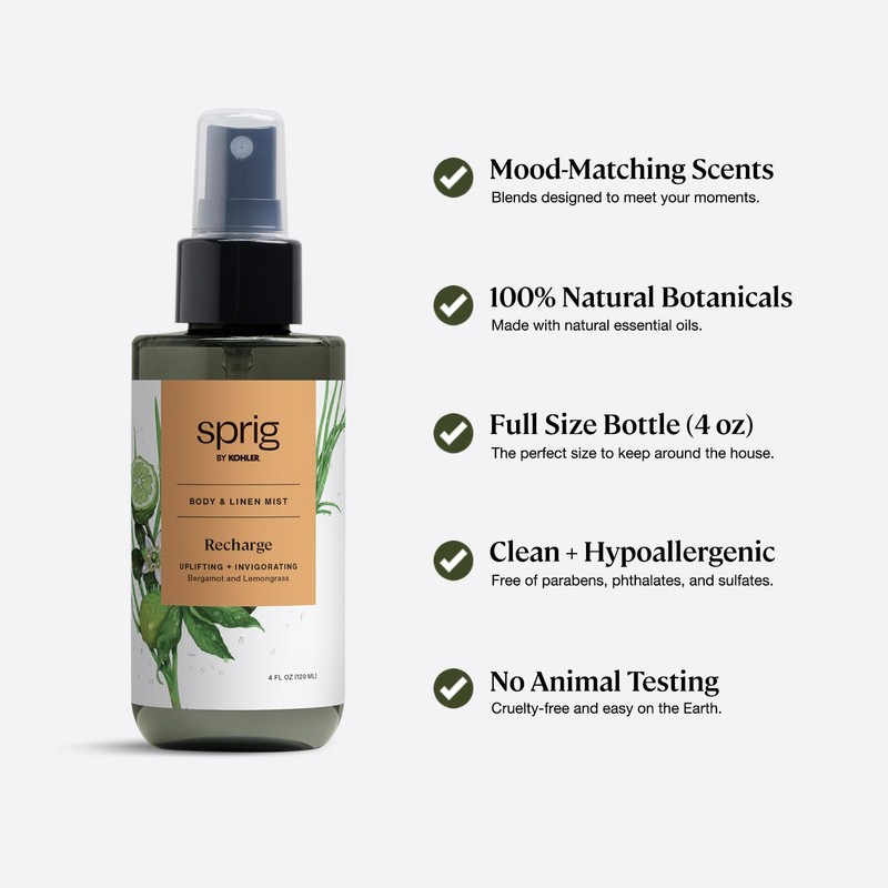 Sprig by Kohler Recharge Body & Linen Mist