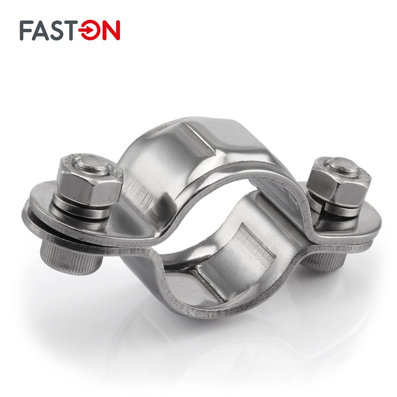 FASTON® Double clamp, single 25 mm stainless steel A2 V2A