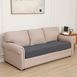 Easy-Going Stretch Cushion Cover Sofa Cushion Furniture Protector Sofa Seat Sofa slipcover Sofa Cover Soft Flexibility with Elastic Bottom(Sofa Cushion,Gray)