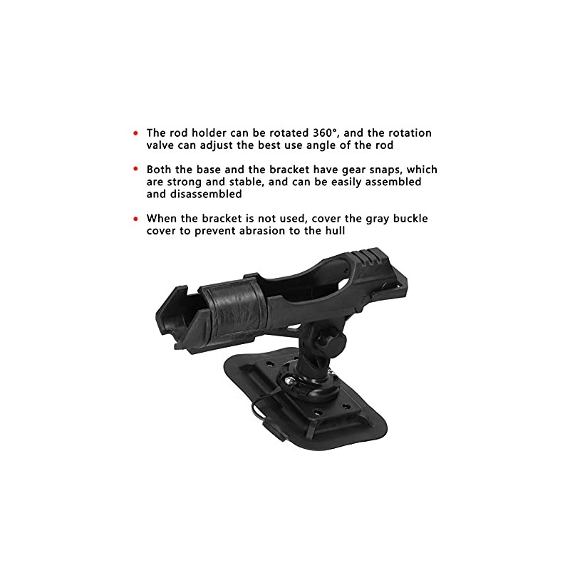 Fishing Rod Holder, Inflatable Boat Pole Mount Holder 360 Degree