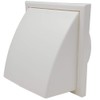 Kair White Cowled Outlet Grille 183mm External Dimension Wall Vent