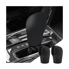 zipelo 2 Pack Car Gear Shift Knob Cover, Anti-Slip Auto Knob Gear Stick Protector, Comfortable Silicone Handbrake Shifter Cover for Men Women, Universal Vehicle Interior Accessories