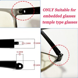 UPIONIC Glasses Replacement Temple, TR90 Eyeglass Arms Legs Replacement, Universal Eyeglasses Repair Kit, DIY Temples for Glasses with Screws (1 Pair, Matte Black)