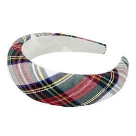 Bellefixe Christmas Padded Headband | Tartan Plaid Holiday Headband for Women (Nutcracker)