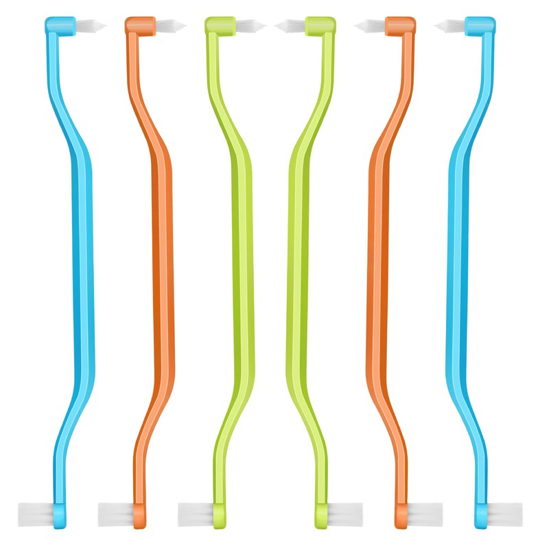 6 Pcs Soft Interdental Brushes Small-Head Orthodontic Toothbrush Teeth Detail