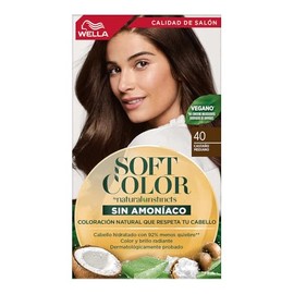 Soft Color Tinte Semi Permanente 40 Castaño Medio | Crema, Agua, manteca de karité, aceite de coco, aloe vera, Cabello normal