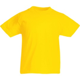 Fruit of the Loom Fruit of the Loom Childrens Kids Valueweight Cotton T Shirt Yellow