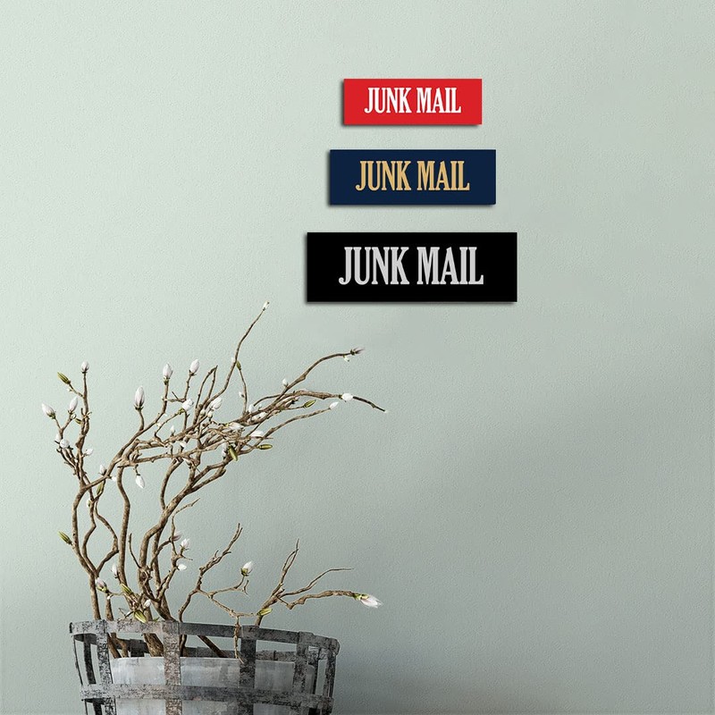 Signs ByLITA Basic Junk Mail Sign (Black Gold) - Medium