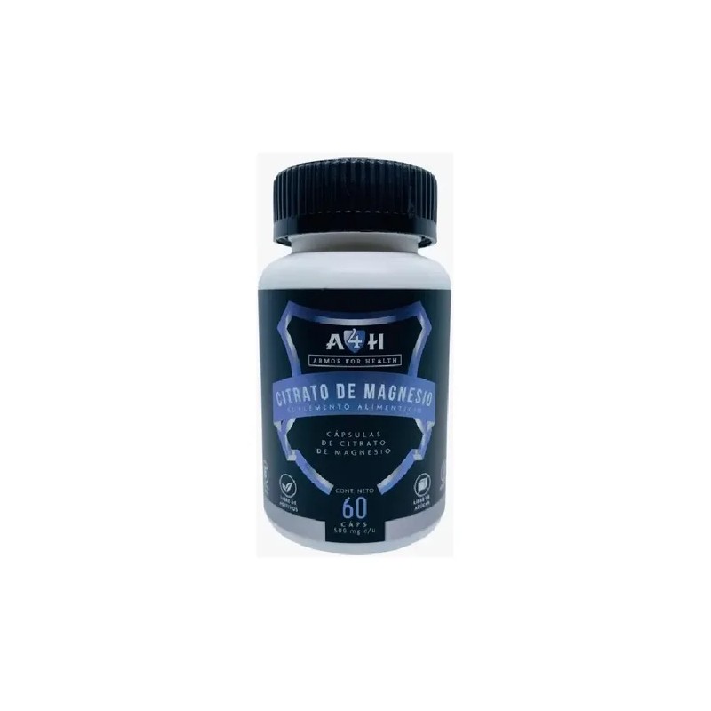 A4h Suplemento Citrato De Magnesio 500mg 60 Capsulas Armor Sabor