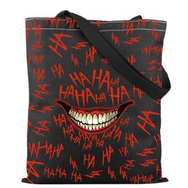 TSOTMO Joker Merch Gift Joker Character Joke Ghoul Tote Bag for Joker Lovers, Horror Movie Fans Gift, 1, M, carry bag