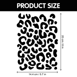 Leopard Print Vinyl Decal Leopard Pattern Wall Stickers, Animal Print Irregular Dots Leopard Spots Decals for Kids Bedroom Nursery Living Room Home Decoration (Small)