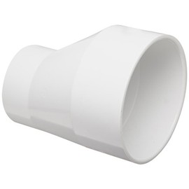 Spears 429-E Series PVC Pipe Fitting, Eccentric Coupling, Schedule 40, White, 6" x 4" Socket