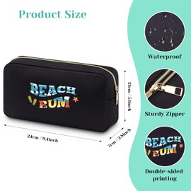 Funny Beach Gifts for Women Beach Themed Makeup Bag for Girl Beach Lover Friend Vacation Summer Weekend Presents for Sister Bestie Daughter Birthday Graduation Trip Toiletry Bag