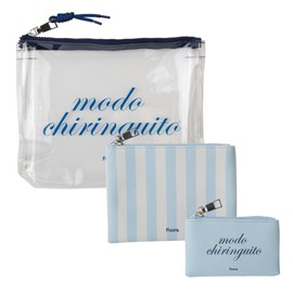 Fisura – Set 3 beauty case “Modo chiringuito”, pochette trucco, astuccio medicinali e portamonete, organizer viaggio e mare, accessori estate, realizzati in PVC e PU